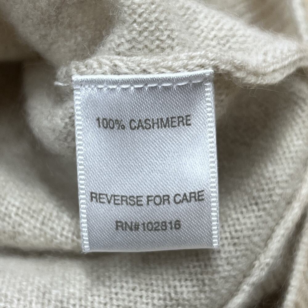 Garnet Hill Cashmere Sweater Womens Small Beige Relaxed Luxury Parisian Capsule - Picture 6 of 12